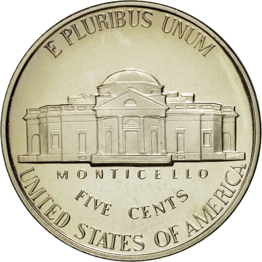 Coin, United States, Jefferson Nickel, 5 Cents, 1994, U.S. Mint, San Francisco