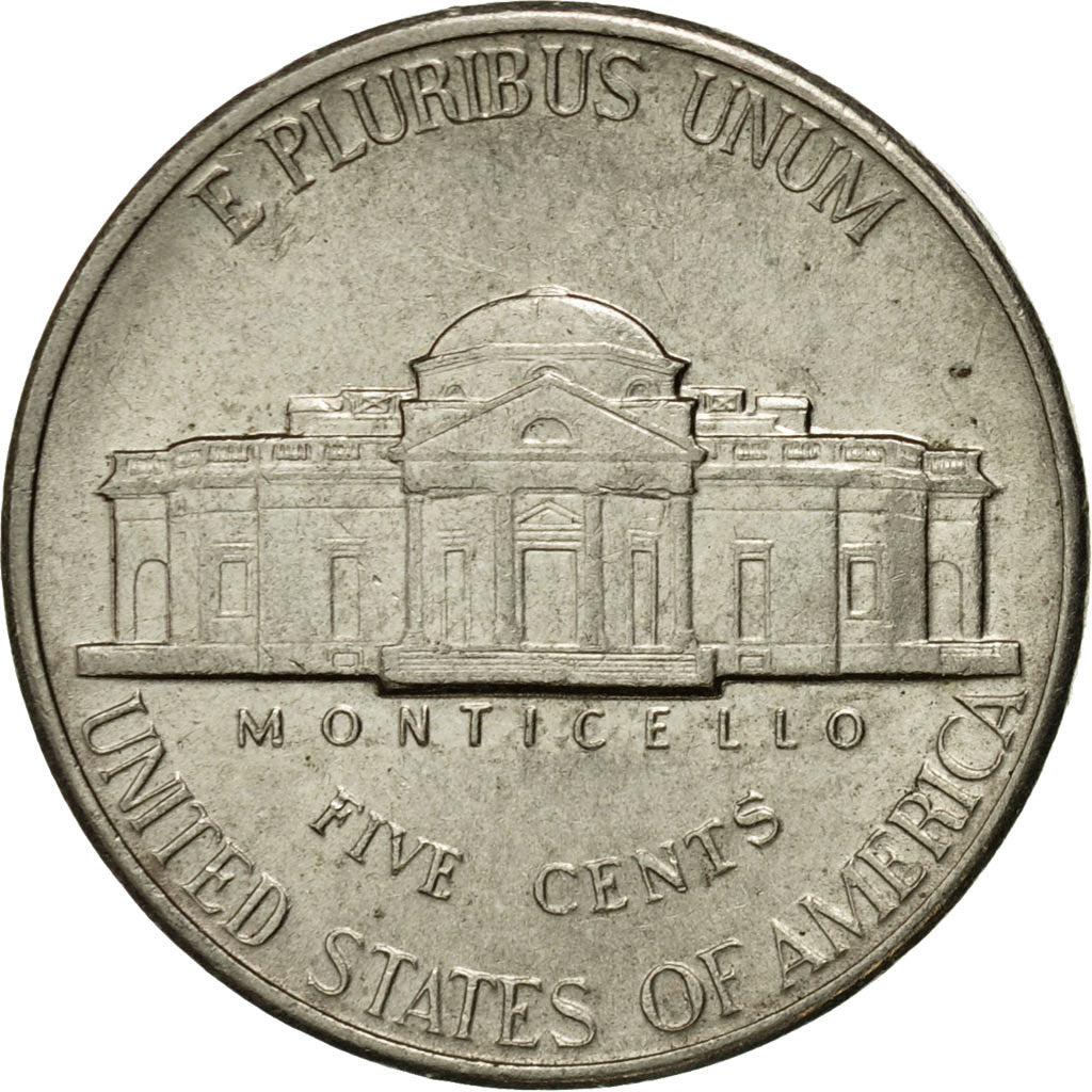 Coin, United States, Jefferson Nickel, 5 Cents, 1997, U.S. Mint, Philadelphia