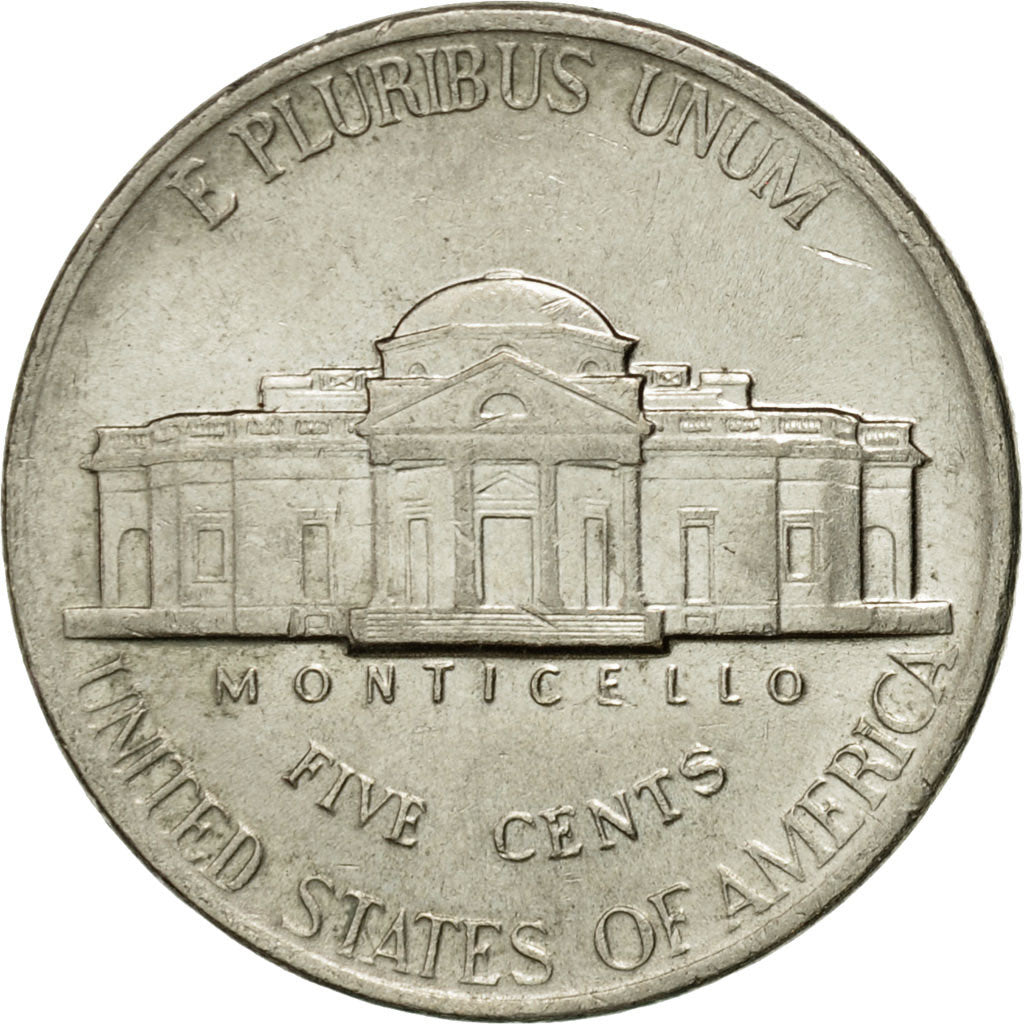Coin, United States, Jefferson Nickel, 5 Cents, 1997, U.S. Mint, Denver