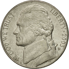 Moneta, Stati Uniti, Jefferson Nickel, 5 Cents, 2003, U.S. Mint, Denver, SPL-