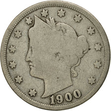 Moneta, Stati Uniti, Liberty Nickel, 5 Cents, 1900, U.S. Mint, Philadelphia, B