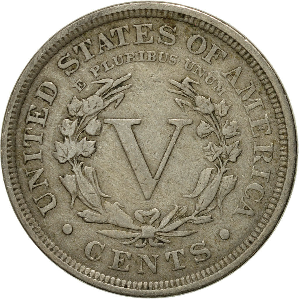 Coin, United States, Liberty Nickel, 5 Cents, 1902, U.S. Mint, Philadelphia