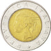 ITALY, 500 Lire, 1992, Rome, KM #111, MS(60-62), Bi-Metallic, 25.8, 6.88