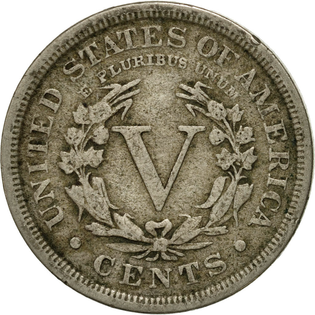 Monnaie, États-Unis, Liberty Nickel, 5 Cents, 1912, U.S. Mint, Philadelphie