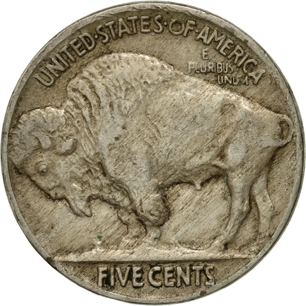 Coin, United States, Buffalo Nickel, 5 Cents, 1917, U.S. Mint, Philadelphia