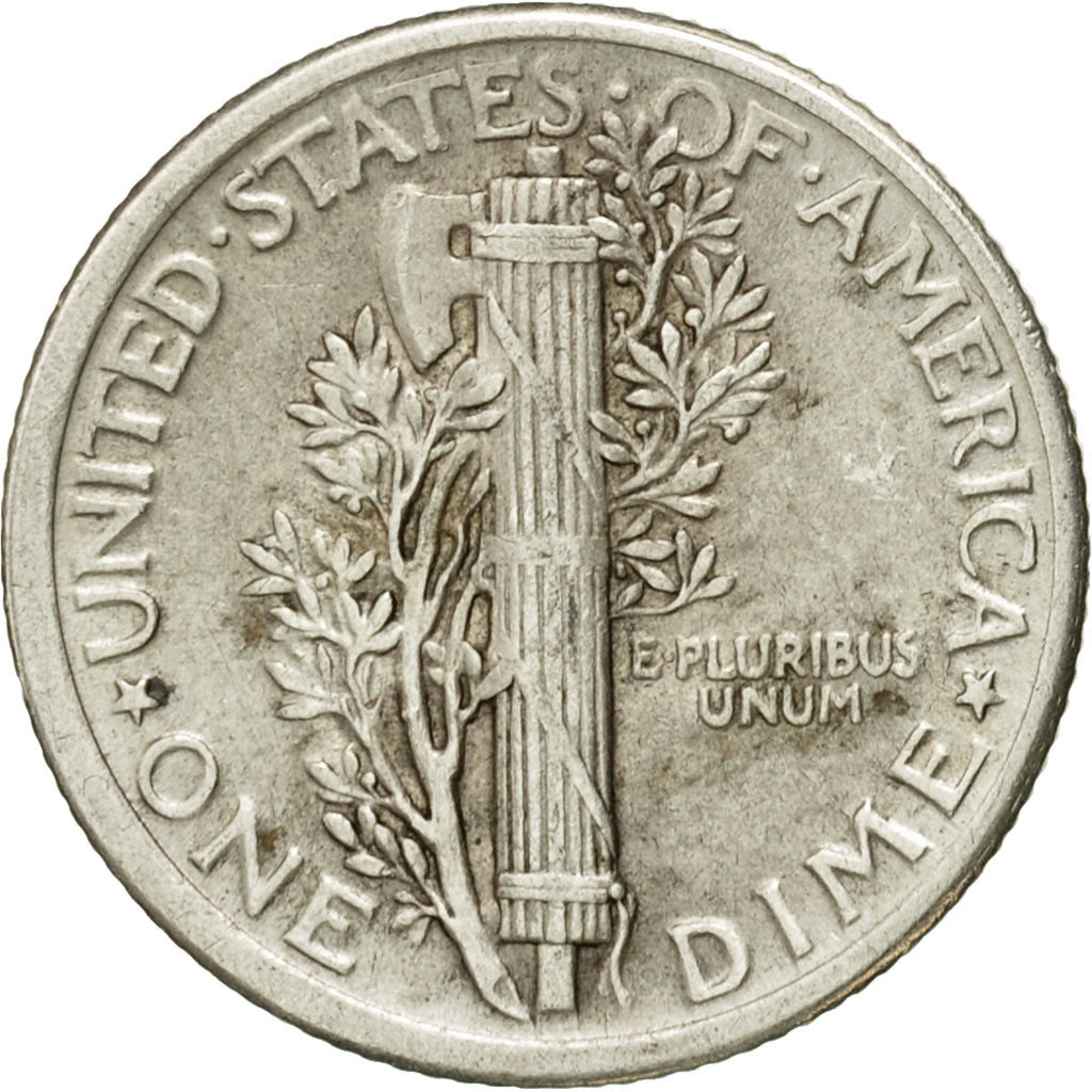 Coin, United States, Mercury Dime, Dime, 1917, U.S. Mint, Philadelphia