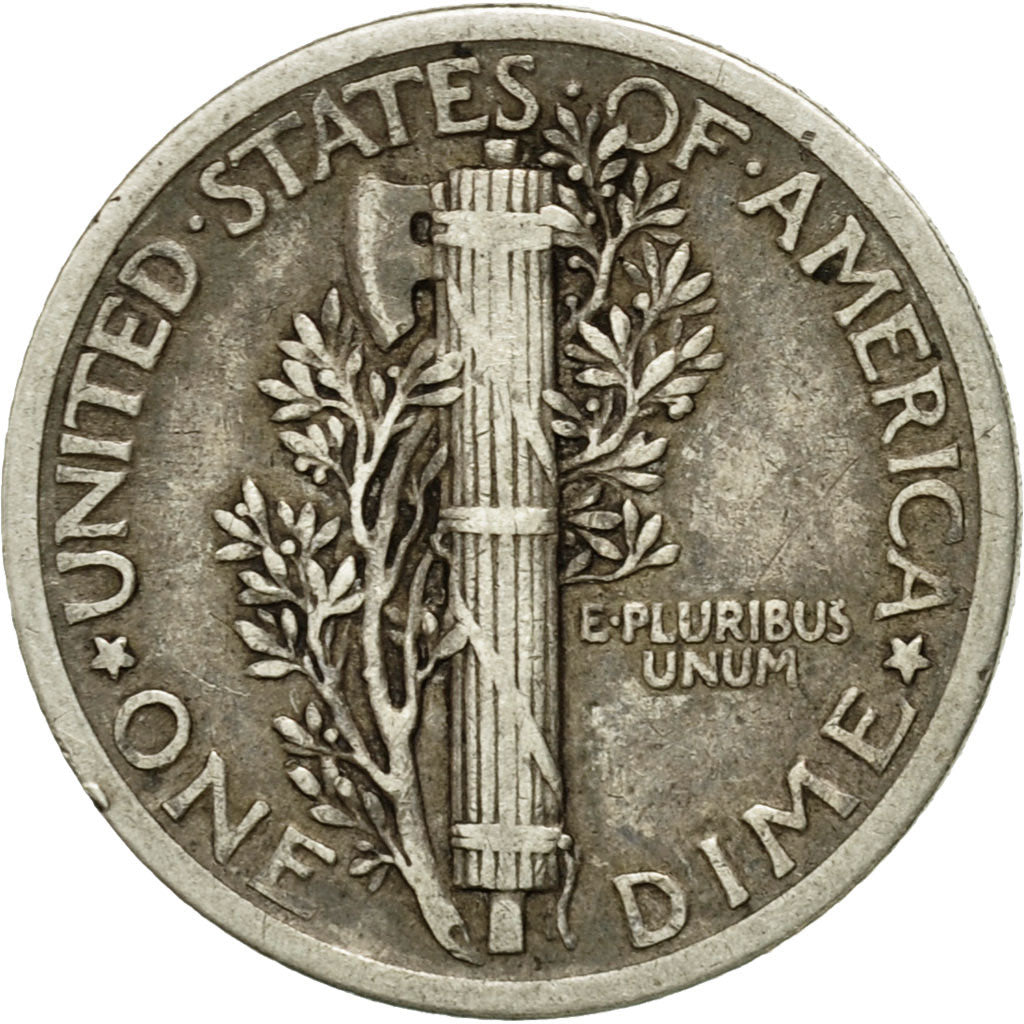 Coin, United States, Mercury Dime, Dime, 1920, U.S. Mint, Philadelphia