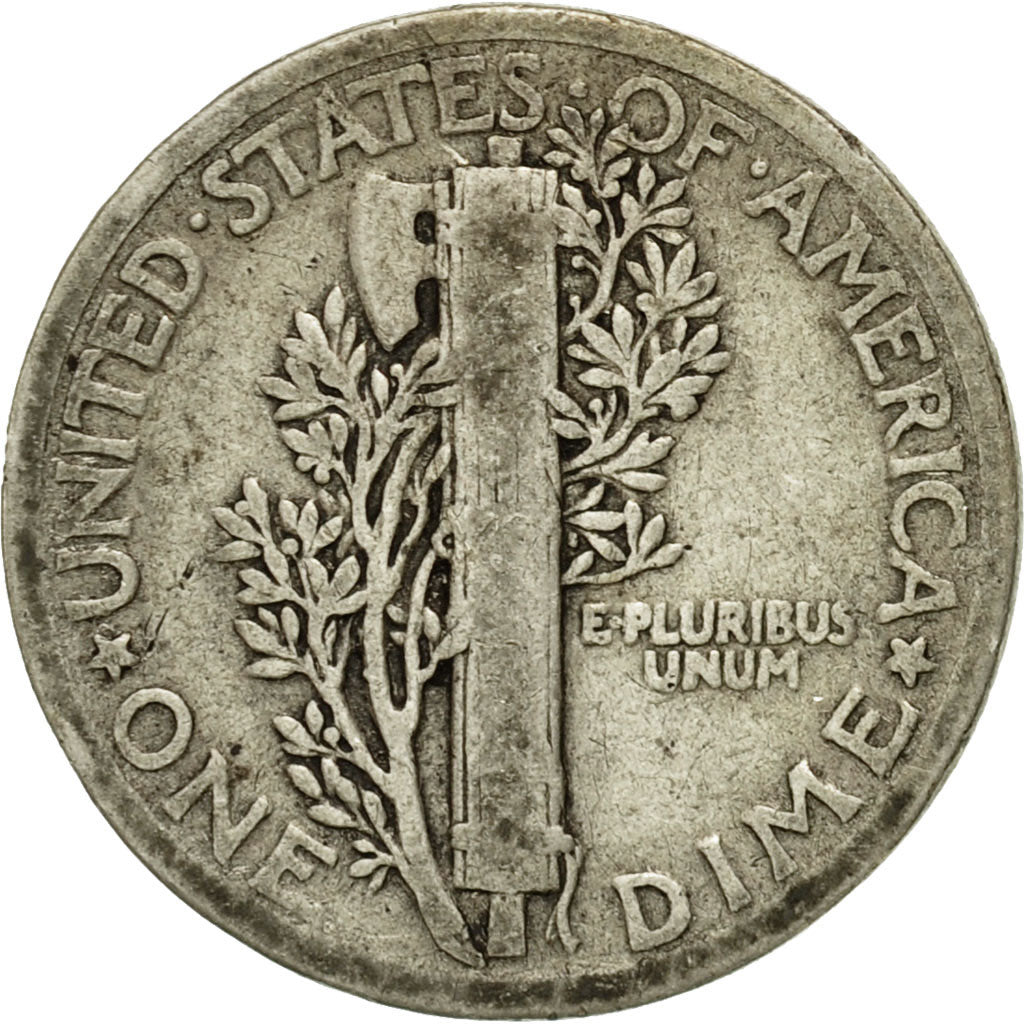 Coin, United States, Mercury Dime, Dime, 1924, U.S. Mint, Philadelphia