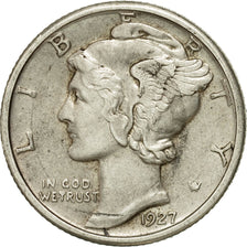 Coin, United States, Mercury Dime, Dime, 1927, U.S. Mint, Philadelphia