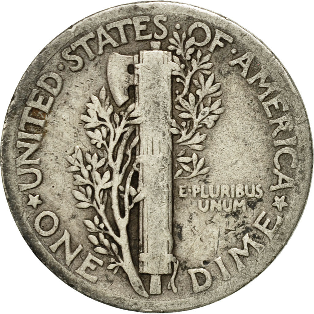 Coin, United States, Mercury Dime, Dime, 1937, U.S. Mint, Philadelphia