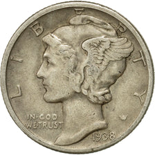 Münze, Vereinigte Staaten, Mercury Dime, Dime, 1938, U.S. Mint, Philadelphia