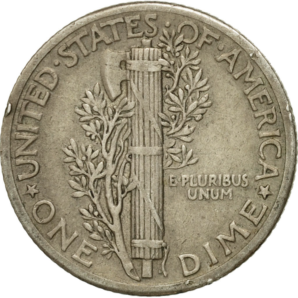 Münze, Vereinigte Staaten, Mercury Dime, Dime, 1938, U.S. Mint, Philadelphia