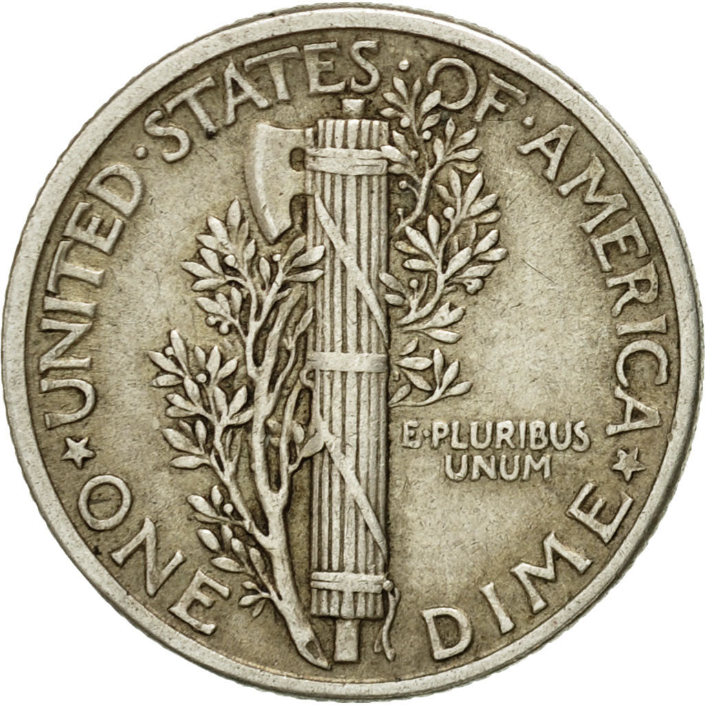 Coin, United States, Mercury Dime, Dime, 1939, U.S. Mint, Philadelphia