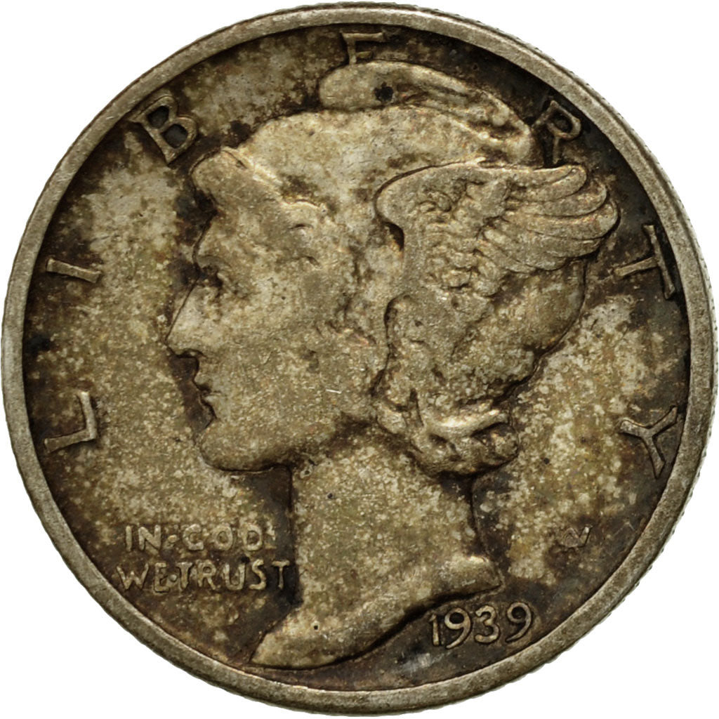 Moneta, Stati Uniti, Mercury Dime, Dime, 1939, U.S. Mint, Denver, MB, Argento