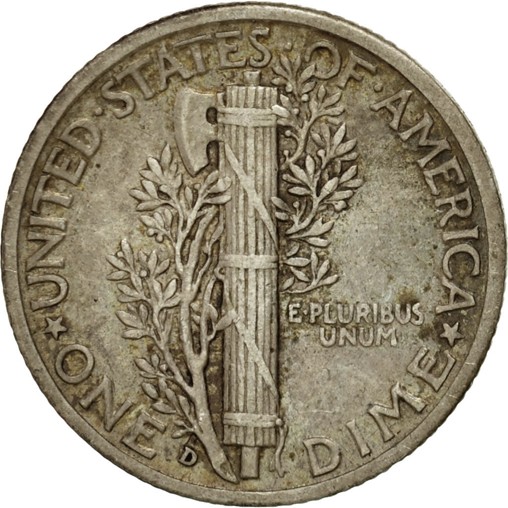 Moneta, Stati Uniti, Mercury Dime, Dime, 1939, U.S. Mint, Denver, MB, Argento