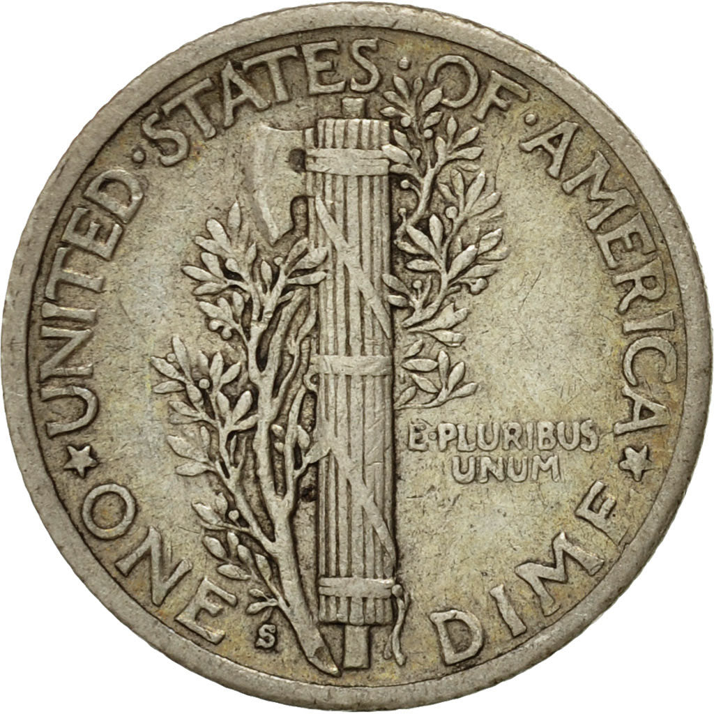 Coin, United States, Mercury Dime, Dime, 1940, U.S. Mint, San Francisco