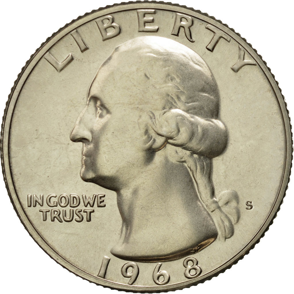 Moneta, Stati Uniti, Washington Quarter, Quarter, 1968, U.S. Mint, San