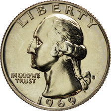 Coin, United States, Washington Quarter, Quarter, 1969, U.S. Mint, San