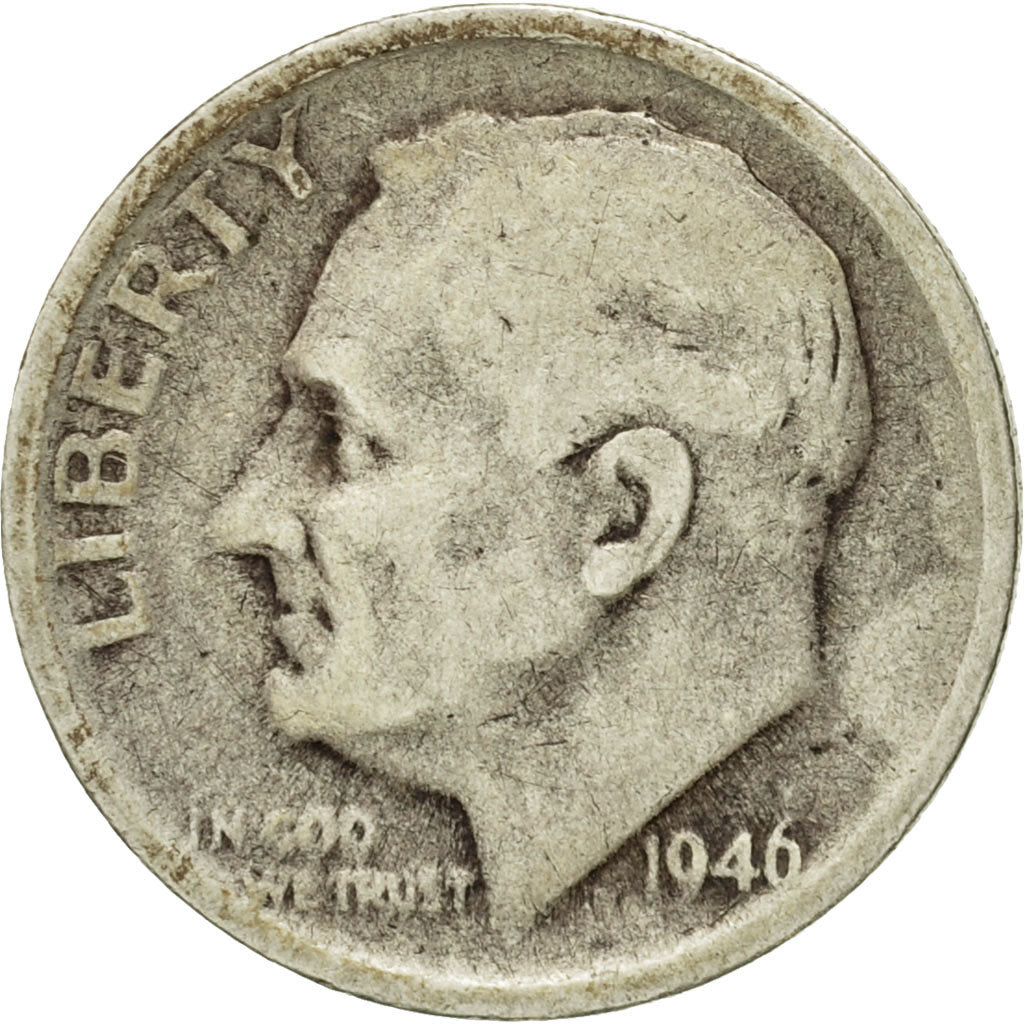 Coin, United States, Roosevelt Dime, Dime, 1946, U.S. Mint, San Francisco