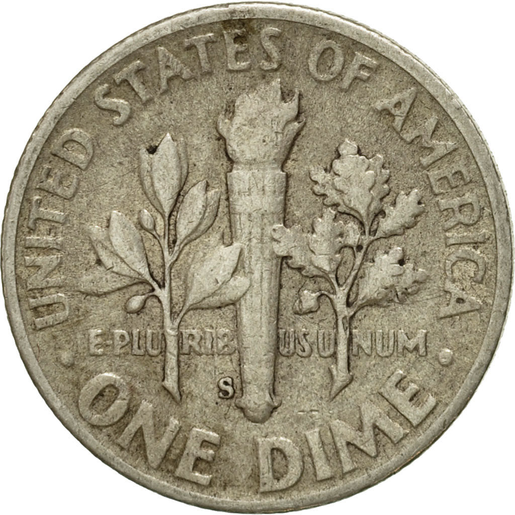 Coin, United States, Roosevelt Dime, Dime, 1947, U.S. Mint, San Francisco