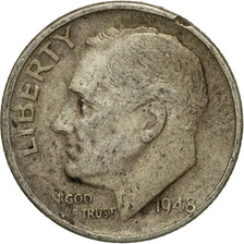 Monnaie, États-Unis, Roosevelt Dime, Dime, 1948, U.S. Mint, San Francisco, TB