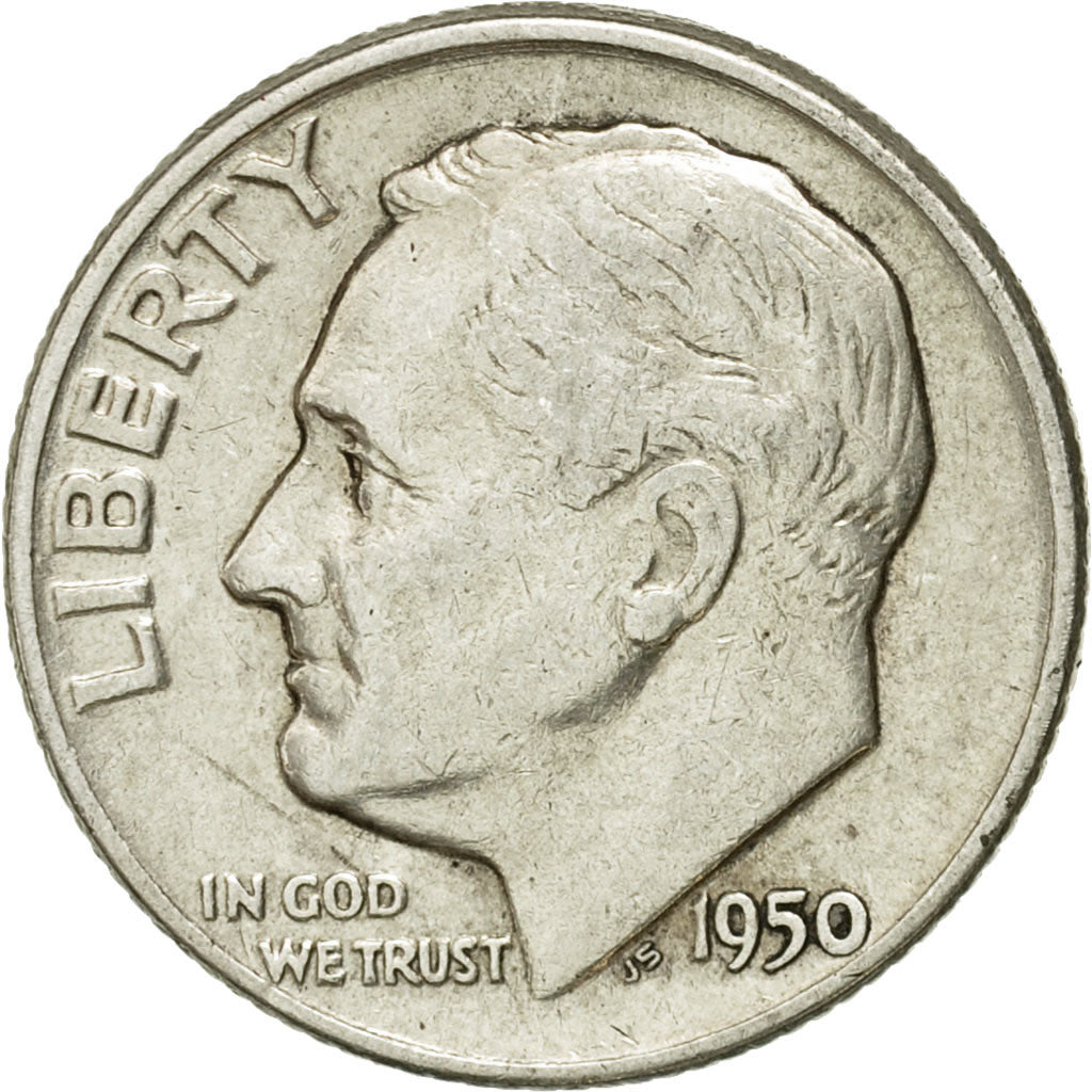 Coin, United States, Roosevelt Dime, Dime, 1950, U.S. Mint, Denver, EF(40-45)