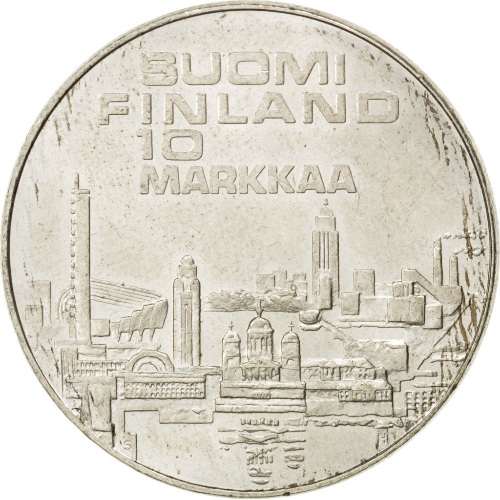 FINLAND, 10 Markkaa, 1971, KM #52, MS(63), Silver, 35, 24.21
