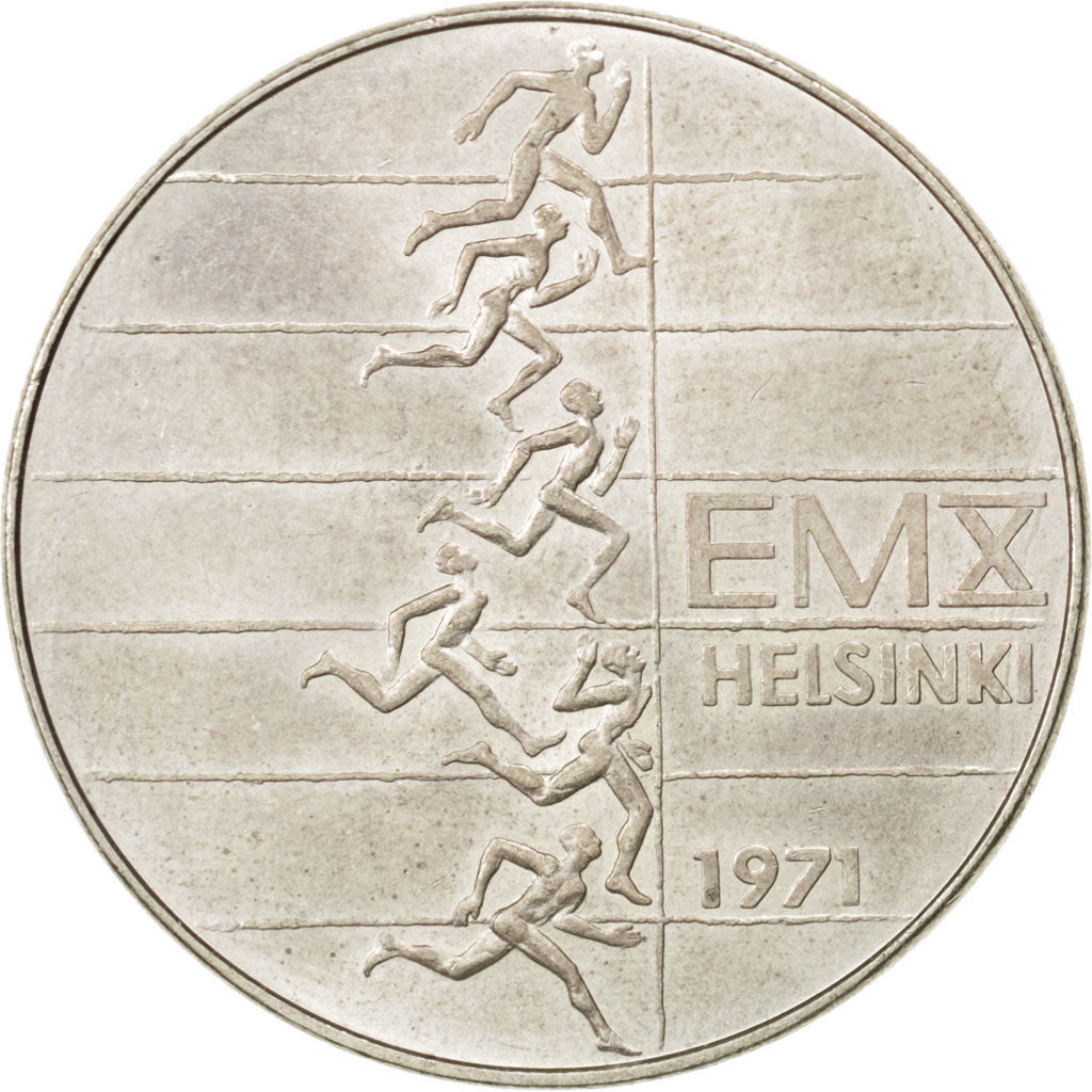 FINLAND, 10 Markkaa, 1971, KM #52, MS(63), Silver, 35, 24.21