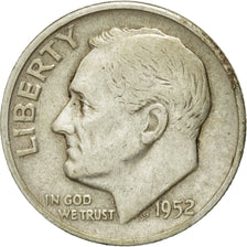 Coin, United States, Roosevelt Dime, Dime, 1952, U.S. Mint, San Francisco