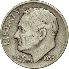 Coin, United States, Roosevelt Dime, Dime, 1953, U.S. Mint, Denver, VF(20-25)