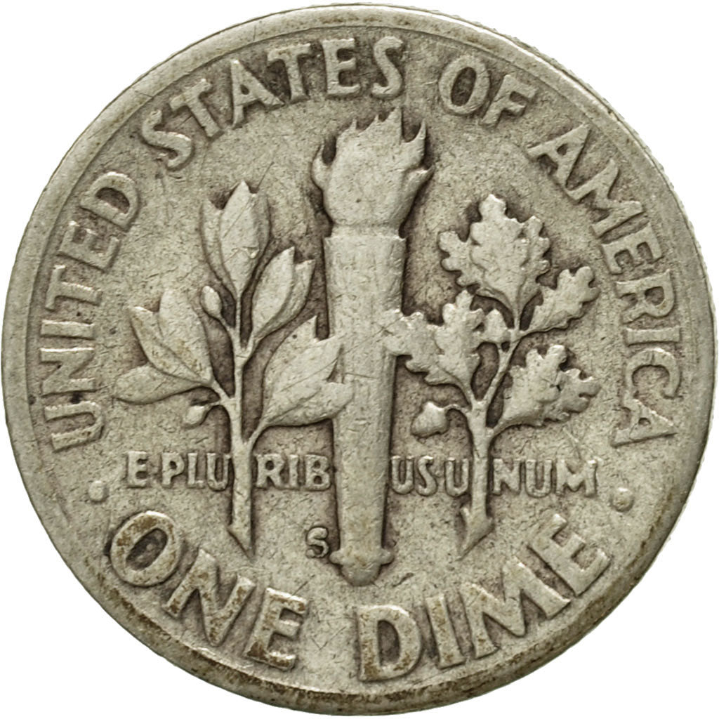 Coin, United States, Roosevelt Dime, Dime, 1953, U.S. Mint, San Francisco