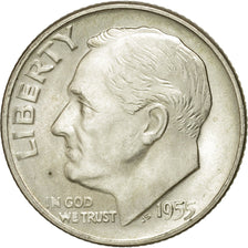 Coin, United States, Roosevelt Dime, Dime, 1955, U.S. Mint, San Francisco