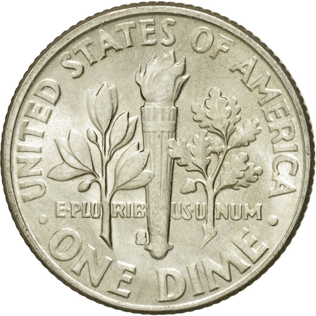 Coin, United States, Roosevelt Dime, Dime, 1955, U.S. Mint, San Francisco