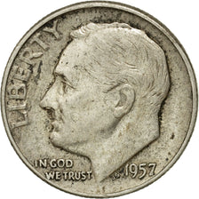 Moneta, Stati Uniti, Roosevelt Dime, Dime, 1957, U.S. Mint, Philadelphia, MB+