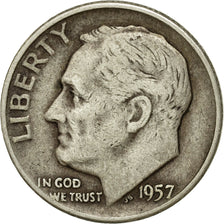Monnaie, États-Unis, Roosevelt Dime, Dime, 1957, U.S. Mint, Denver, TB+