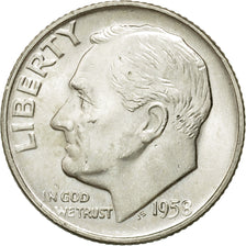 Coin, United States, Roosevelt Dime, Dime, 1958, U.S. Mint, Denver, AU(55-58)