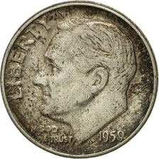 Coin, United States, Roosevelt Dime, Dime, 1959, U.S. Mint, Philadelphia