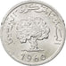 Moneta, Tunisia, 5 Millim, 1960, MS(64), Aluminium, KM:282
