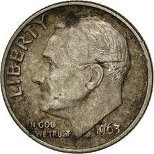 Moneta, Stati Uniti, Roosevelt Dime, Dime, 1963, U.S. Mint, Philadelphia, MB+