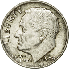 Monnaie, États-Unis, Roosevelt Dime, Dime, 1964, U.S. Mint, Philadelphie, TTB
