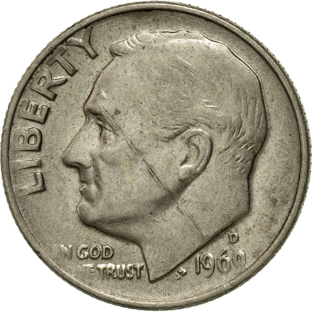 Moneda, Estados Unidos, Roosevelt Dime, Dime, 1969, U.S. Mint, Denver, MBC