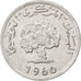 Moneda, Túnez, 2 Millim, 1960, MBC, Aluminio, KM:281