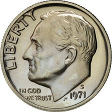 Coin, United States, Roosevelt Dime, Dime, 1971, U.S. Mint, San Francisco