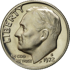 Coin, United States, Roosevelt Dime, Dime, 1972, U.S. Mint, San Francisco