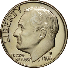 Coin, United States, Roosevelt Dime, Dime, 1976, U.S. Mint, San Francisco