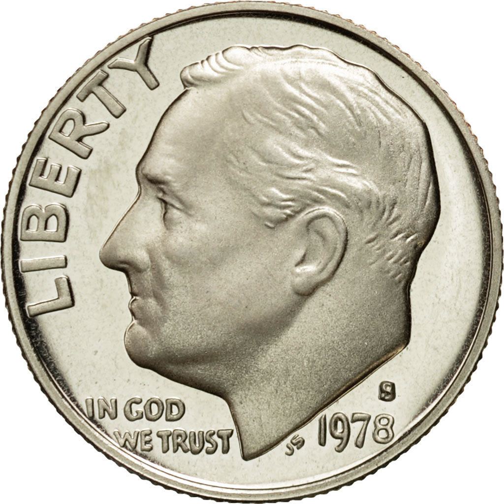 Coin, United States, Roosevelt Dime, Dime, 1978, U.S. Mint, San Francisco