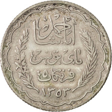 TUNISIA, 5 Francs, 1934, Paris, KM #261, EF(40-45), Silver, 4.94