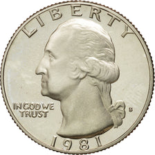 Coin, United States, Washington Quarter, Quarter, 1981, U.S. Mint, San