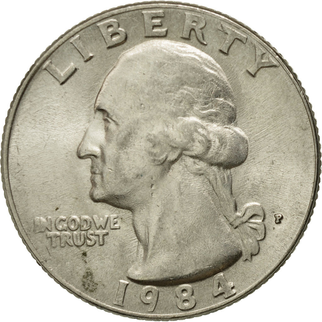 Coin, United States, Washington Quarter, Quarter, 1984, U.S. Mint, Philadelphia