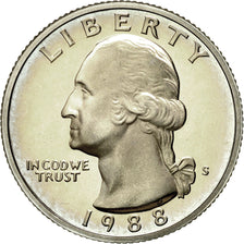 Coin, United States, Washington Quarter, Quarter, 1988, U.S. Mint, San